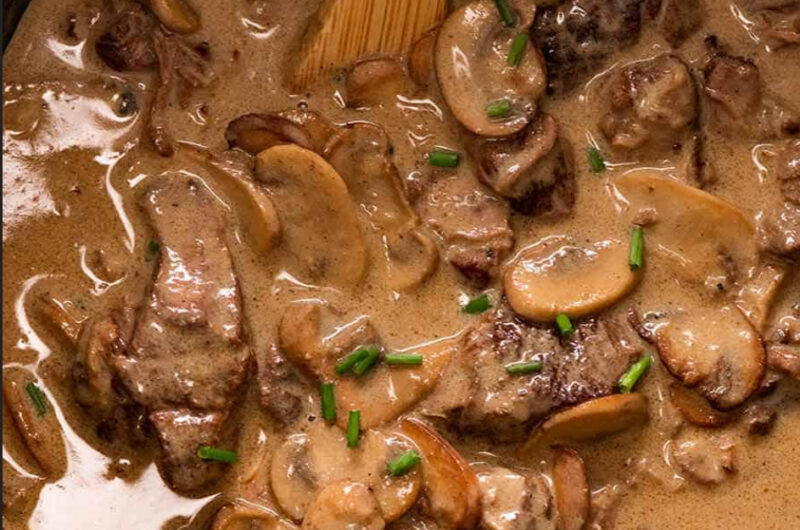 Beef Stroganoff-slow cooked
